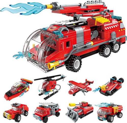 Qlt City Fire Truck Kit De Construcción Para Niños De 6 A 12