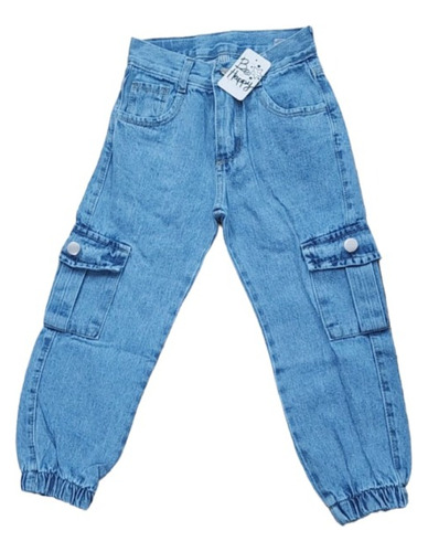 Pantalon Jeans Cargo De Nena !!