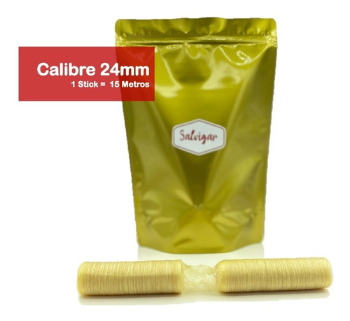 Tripa Colágeno Seca Para Embutir Salchichas 24mm- 1 Stick