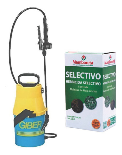 Pulverizador Giber 5lts Con Mamboreta Selectivo 100cc