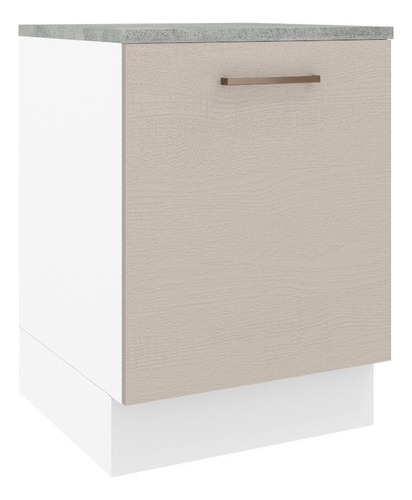 Mueble De Cocina 60 Cm 1 Puertaagata Madesa Color Blanco/Crema