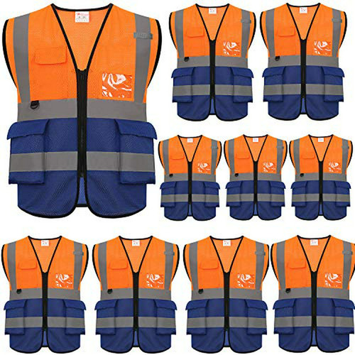 Zojo High Visibility Safety Vests With Pockets, Wholesale Re