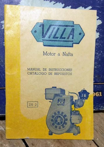 Poster Manual Motor Estacionario Villa Hnos