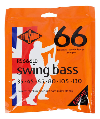 Encordado Bajo Eléctrico Swing Bass 6 Cuerdas Rotosound Cuo