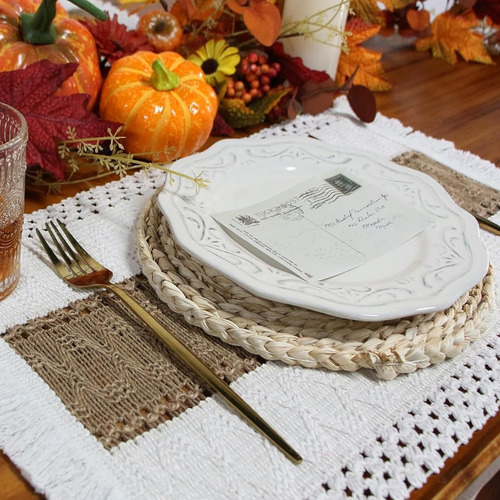 Manteles Individuales Para Mesa, 6 Pcs Mantel Individual