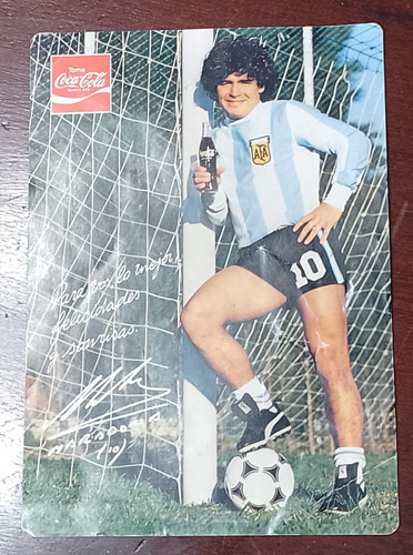Antigua Publicidad Maradona-cocacola (Usado)