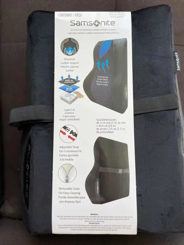 Cojin De Soporte Lumbar Samsonite Para Uso En Auto oficina