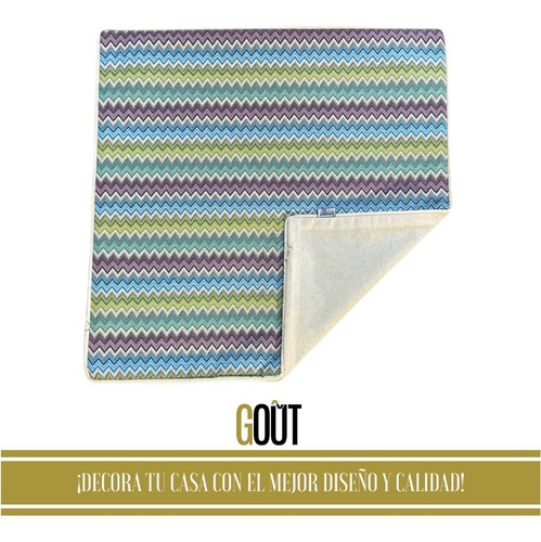 Imagen 7 de 7 de 3 Fundas De Cojín Premium 50 X 50 Cm Estilo Gobelino Zig Zag