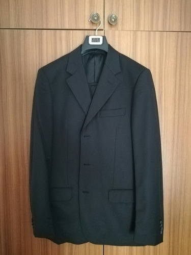 Traje Bielmonte 100 % Lana, Gris Oscuro, Talle 48, Impecable