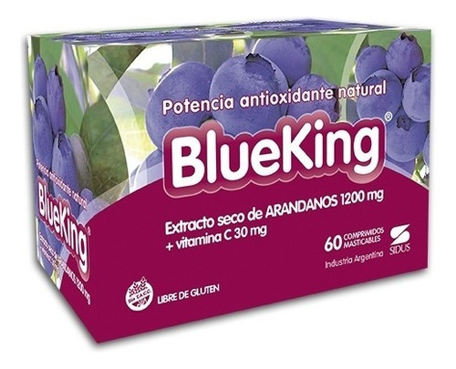 Blueking 1200mg Antioxidante Arandanos X60 Comprimidos