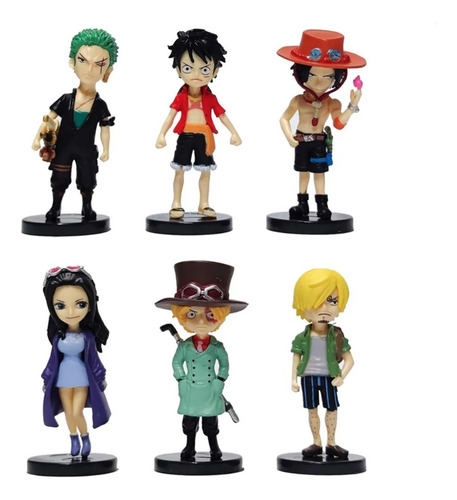 One Piece Colección 6 Figuras En Bolsa Luffy Zoro Sabo Ace