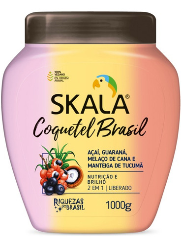 Skala Coctel Brasil Nutricion Y Brillo 2 En 1 1000 G