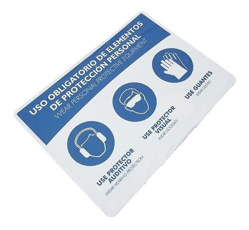 Imagen 2 de 2 de Aviso Letrero Elementos Protección Personal Bioseguridad