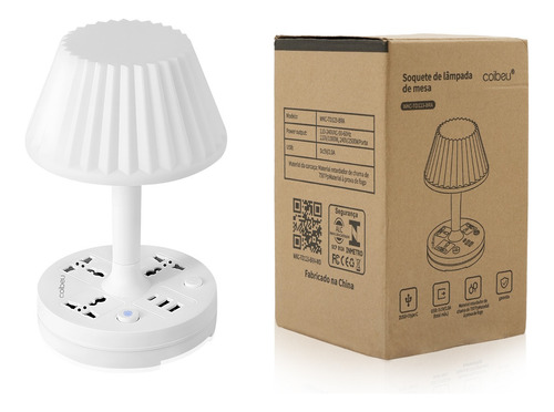 Abajur Multifuncional 3 Níveis Iluminação Soquete De Mesa
