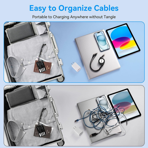 Cable De Carga Múltiple Usb Tipo C Puerto Micro Y iPhone