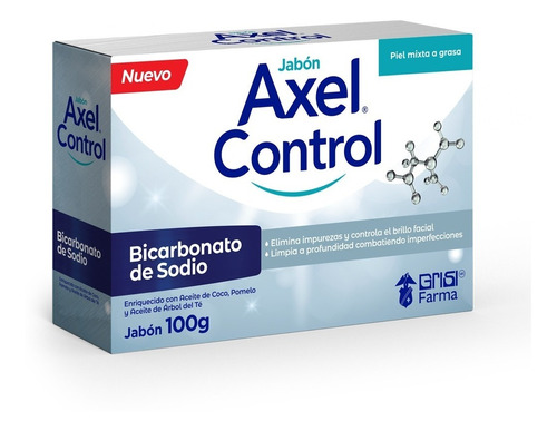 Jabón Axel Control Bicarbonato De Sodio 100g