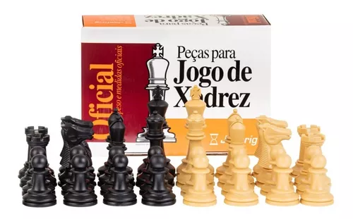 Jogo de Xadrez Tabuleiro Gaveta Madeira Casas 5x5 + Peças