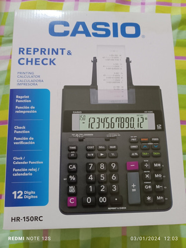 Calculadora De Rollo Para Oficina Casio Hr-150rc