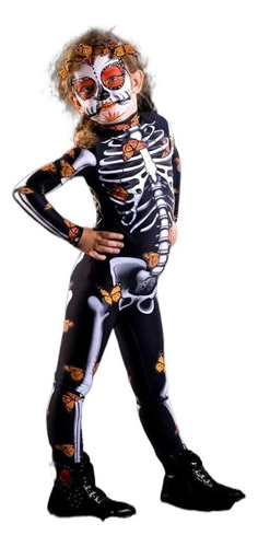 Body De Manga Larga De Halloween Con Esqueleto Para Ninos