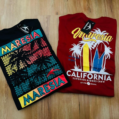 2 Camisetas Maresia Tropical Verão Surfing