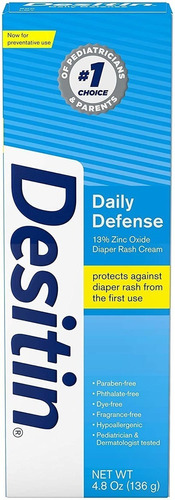 Desitin Daily Defense Crema Para Pañales  Con Oxido De Zin