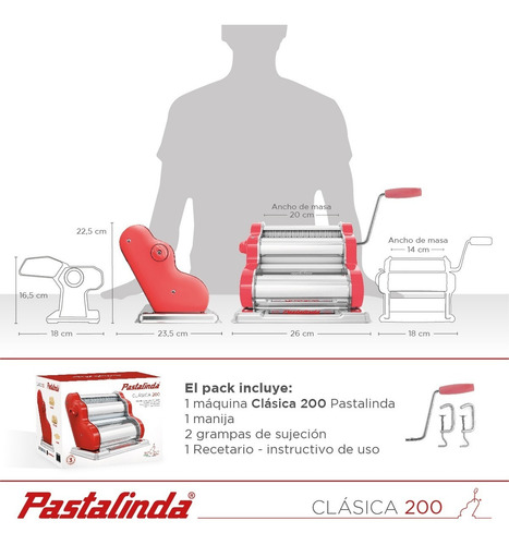 Imagen 9 de 10 de Pastalinda Máquina Clásica 200 Coral