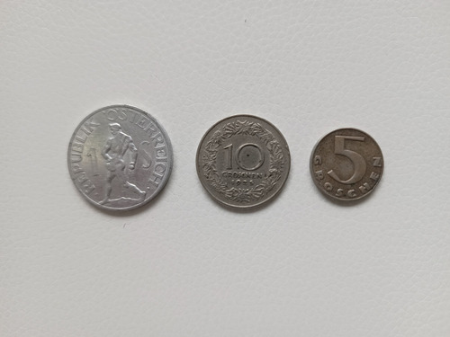 Lote De 3 Monedas De Austria (Usado)
