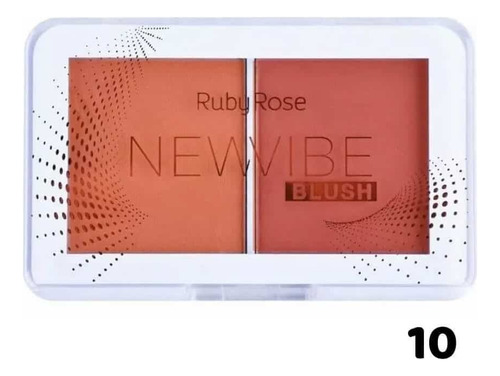 Blush Facial Ruby Rose New Vibe Compacto Paleta Duo Tom Da Maquiagem Cor 10