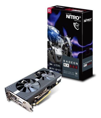 Tarjeta Video Sapphire Nitro+ Radeon Rx580 4gb Gráfica