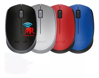 Mouse Inalambrico Logitech M170 Rojo Negro Azul Gris