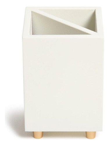 Vaso Para Lapices Blanco Y Dorado Organizacion De Oficina