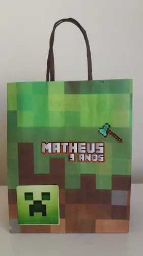 Sacola de Papel Minecraft