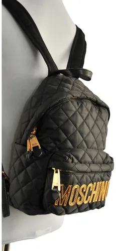 Mochila Moschino Couture Original Lujo Negra Acolchada