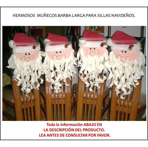 Forros De Sillas Navideños Cubre Sillas Cojines Luces