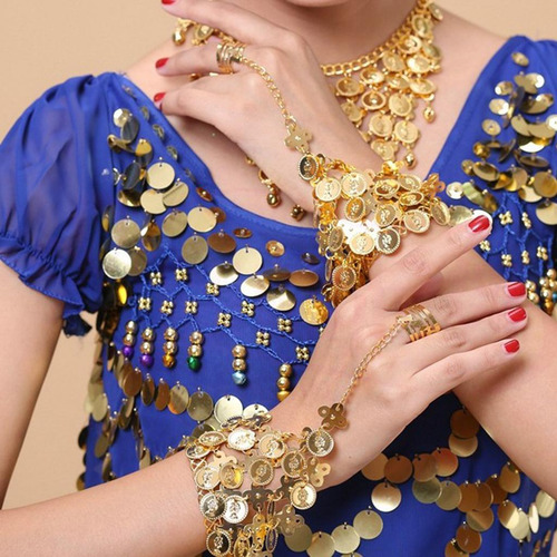 4x Conjunto De Joyas De Danza De Vientre,, Pendientes,