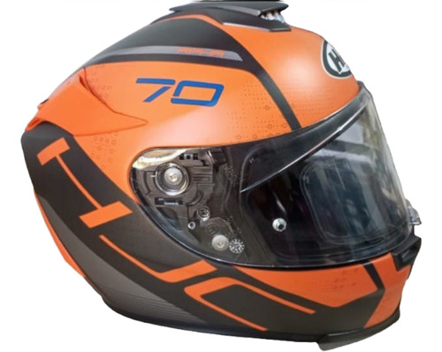 Capacete Hjc Rpha70 Vias Mc7hsf Fosco Laranja Original Hjc Laranja Sólido 57/58