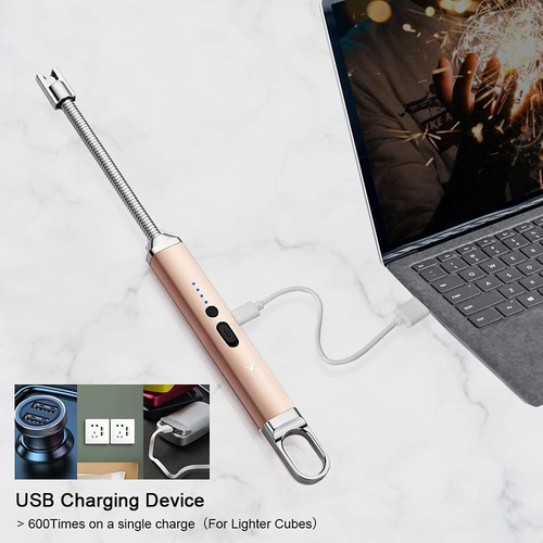 Encendedor Usb Recargable De Arco Eléctrico Con Interruptor