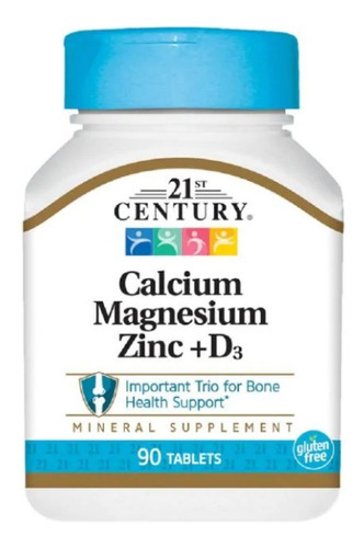 Calcio Magnesio Zinc Vitamina D3 90 Tabletas Eg Cc08 Sabor Sin Sabor