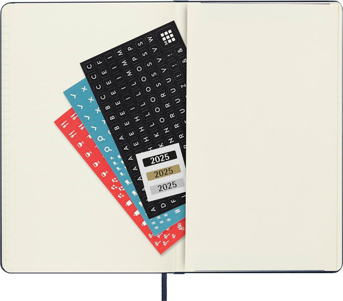 Agenda Moleskine 2025 Semanal Vertical, Tapa Dura Large 144p