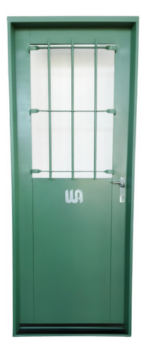 Puerta Exterior Seguridad Chapa Y Reja En Hierro (10/21 Ø)