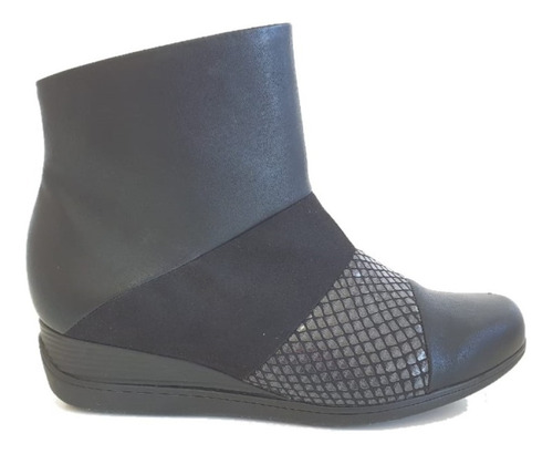 Bota De Piccadilly Negra Taco Chino