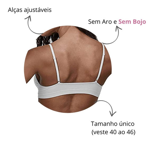 Kit 3 Top Sem Fecho Sem Bojo Alça Fina Ultraleve Demillus