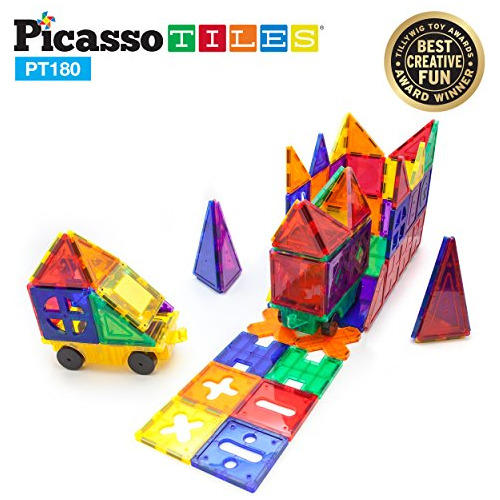 Picassotiles Juego De 180 Piezas Juego De Bloques De Constru