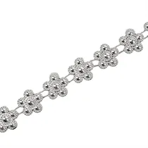 Comprar Falso Strass Flor 5 Puntas 1 Línea X Rollo 9 Metros Deco
