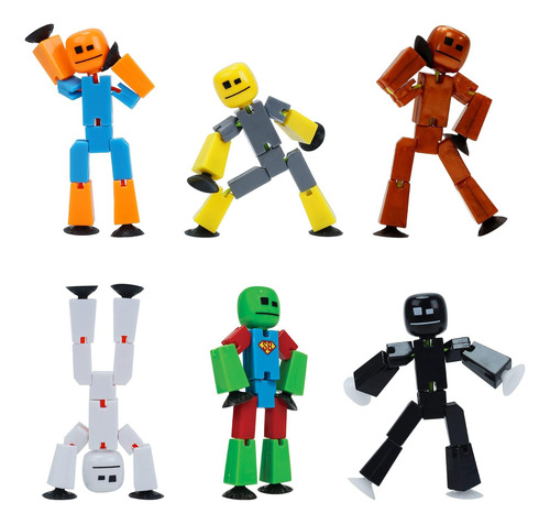 Zing Stikbot 6 Pack, Conjunto De 6 Figuras De Acción Colecci