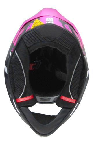 Imagen 8 de 10 de Casco Moto Negro Rosado V151 X Sports - Gkmotos.uy