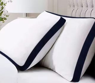 2 Almohadas Hotelera Premiun Siempre Fresca Semi Firme Azul