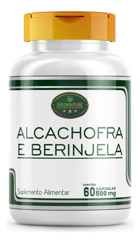 Composto Alcachofra E Berinjela 100% Pura Natural 60 Capsula