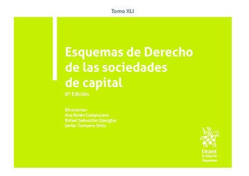 Esquemas De Derecho De Las Sociedades De Capital 6âª Edic...