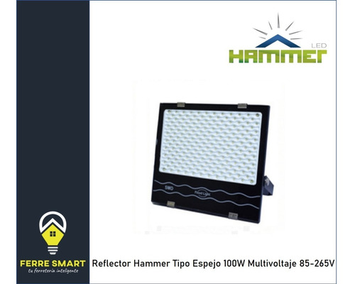 Reflector Hammer 100w 6500k Ip65